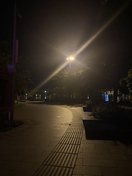 夜景路燈燈光
