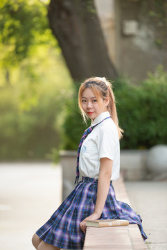 穿JK制服少女