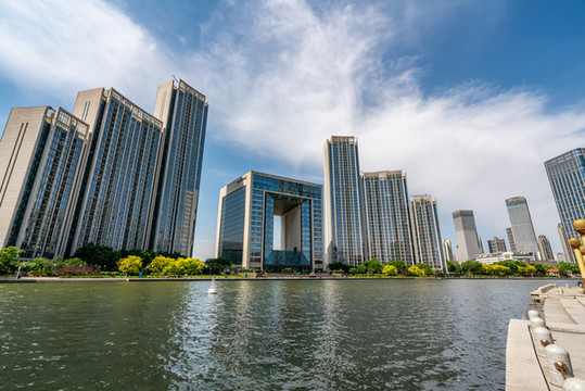 天津金融中心現(xiàn)代建筑天際線