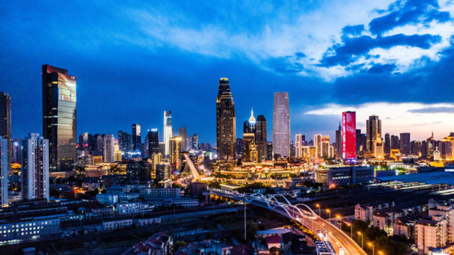 天津海河夜景風(fēng)光