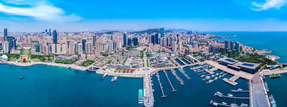 航拍青島海島風(fēng)光