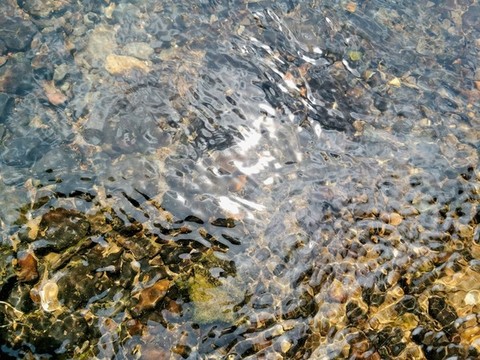 清澈見(jiàn)底水紋流水