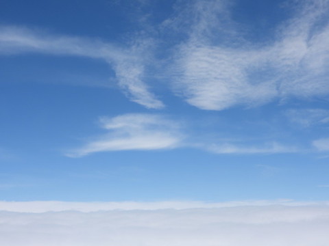 空中白云藍天