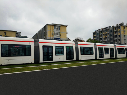 拍攝嘉興有軌電車