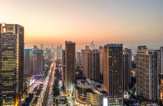 航拍廣州城市建筑景觀