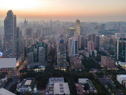 航拍天津建筑景觀