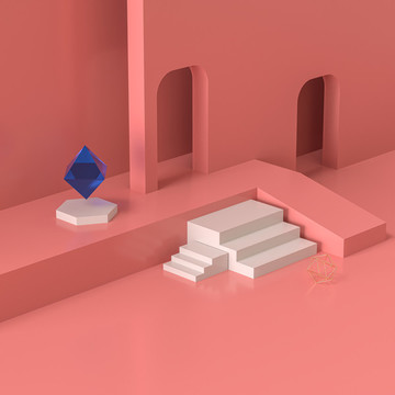 電商海報(bào)背景C4D