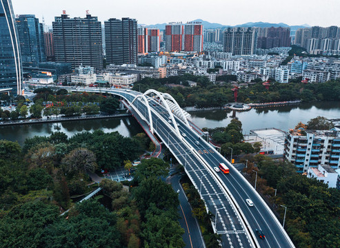 中山市岐江兩岸城市風(fēng)光