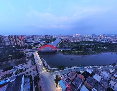 東莞大灣區(qū)萬江江河夜景