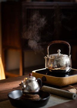 茶道日本銀壺茶壺