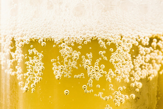 啤酒氣泡特寫