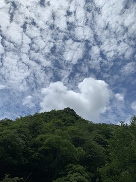藍(lán)天愛心云朵