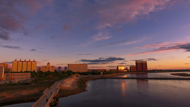 晚霞日落夕陽西下彩云落日黃昏