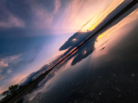 晚霞夕陽(yáng)日落火燒云火箭