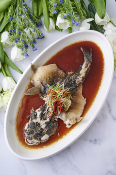 清蒸筍殼魚