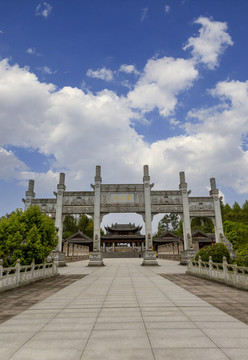 重慶大足石刻之寶頂山石刻石牌坊