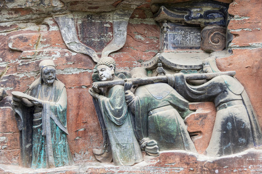 寶頂山大孝釋迦佛親擔(dān)父王棺圖