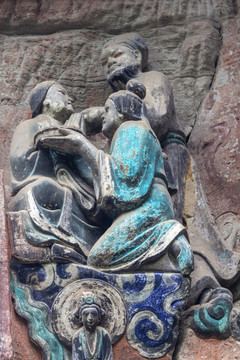 寶頂釋迦因地行孝剜眼出髓為藥圖
