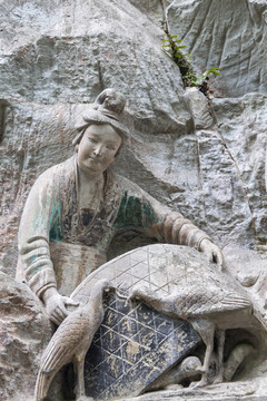 寶頂山石刻地獄變相養(yǎng)雞女