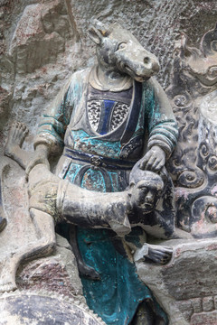 寶頂山石刻地獄變相油鍋地獄