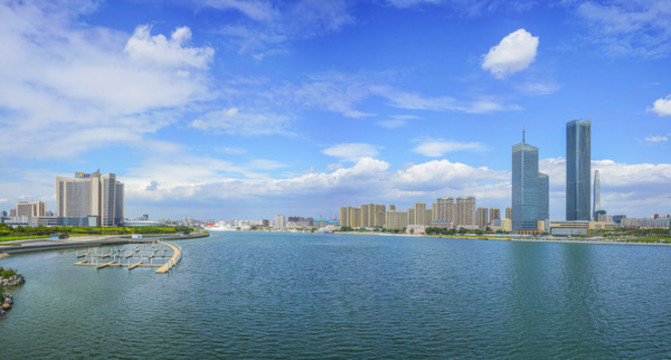天津海河全景大畫幅