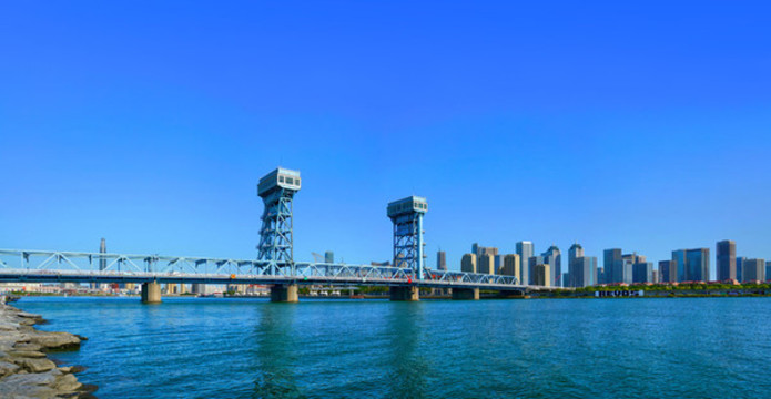 天津海門大橋全景大畫幅