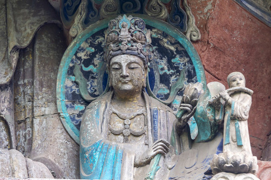寶頂山石刻觀無(wú)量壽佛經(jīng)變相