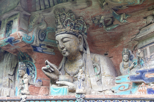 寶頂山石刻觀無量壽佛經(jīng)變相