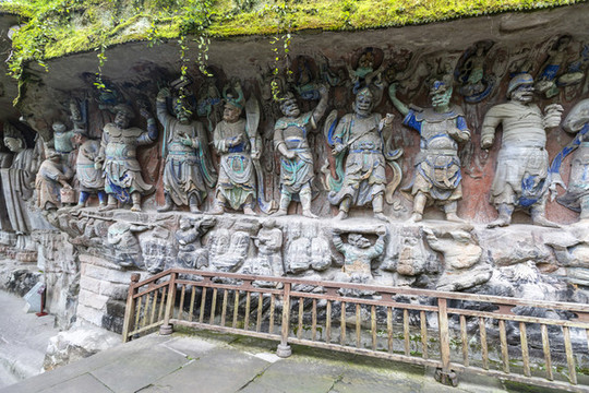 重慶大足寶頂山石刻護(hù)法神龕