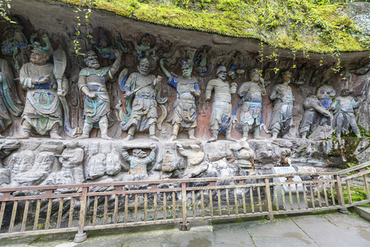 重慶大足寶頂山石刻護(hù)法神龕
