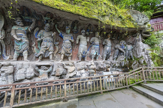 重慶大足寶頂山石刻護(hù)法神龕