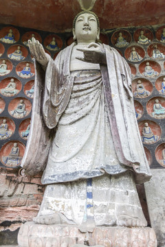 重慶大足寶頂山石刻華嚴三圣像