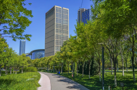 天津于家堡濱河公園步道