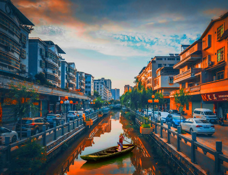 城鎮(zhèn)護(hù)城河