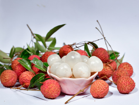 桂味荔枝白底圖