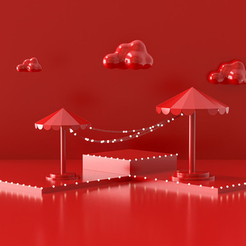 紅色慶典背景
