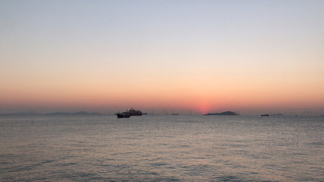 海上夕陽