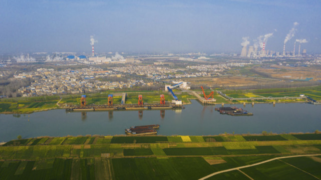 航拍淮南煤化工基地