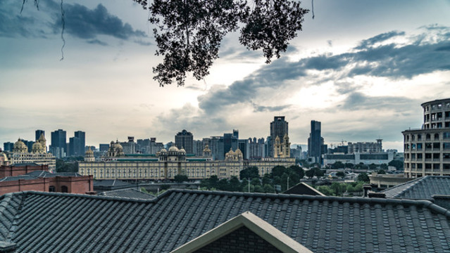 煙臺山公園俯瞰福州城區(qū)