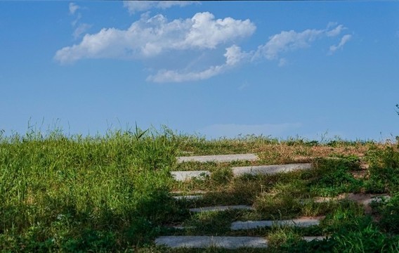 小路藍(lán)天白云