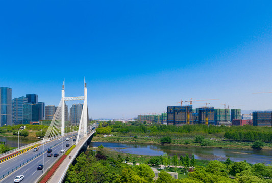 義烏商博大橋城市風光