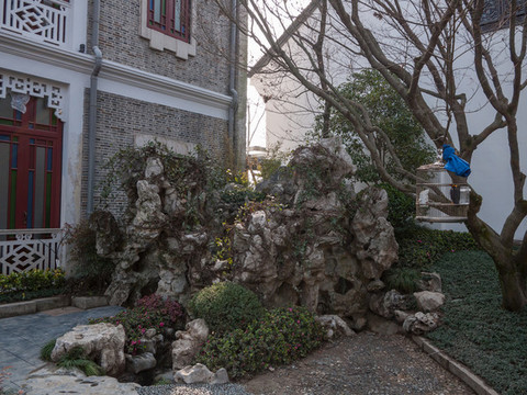 杭州秋水山莊花園一角