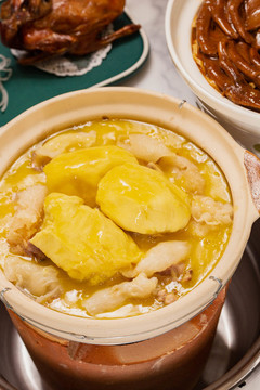榴蓮煲雞