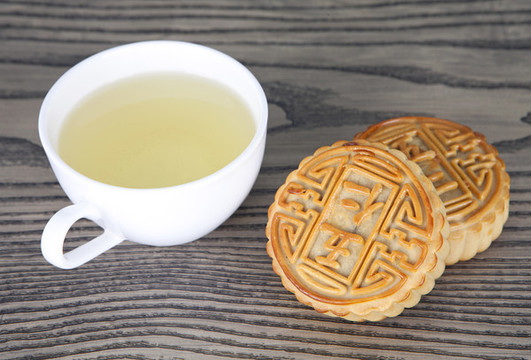 一杯茶和兩塊月餅