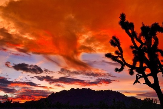 夕陽晚霞與日出朝霞