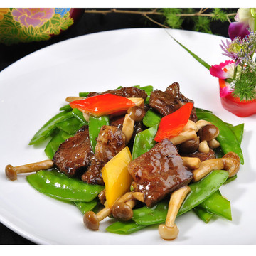 滑肉炒荷蘭豆