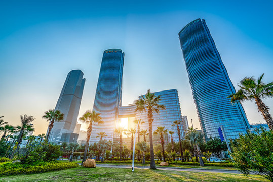 廈門金融中心摩天大樓街景