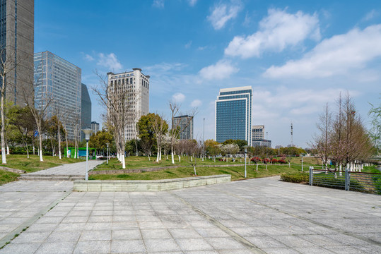 浙江寧波南部商務區(qū)街道街景