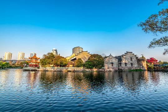 浙江寧波月湖公園風(fēng)光