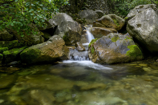 河道溪水慢門